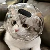 Breathable Cat Face Mask - Anti-Bite & Anti-Lick Round Pet Headgear for Grooming Bathing & Shedding ABS Material Claw Protector