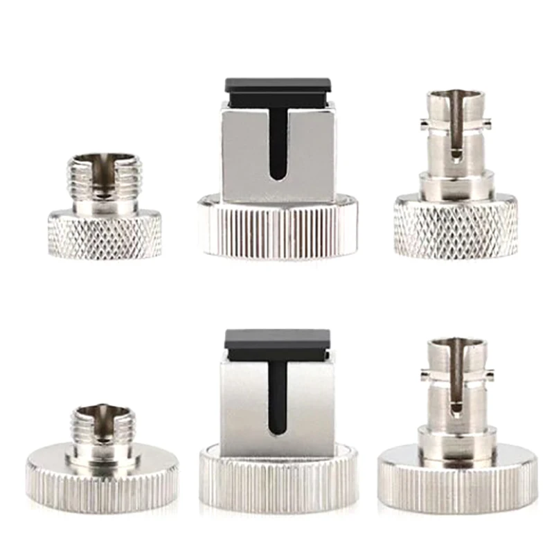 Fiber Optic Adapter RF Adapter Kit New Optical Fiber Connector Adapter SC/FC/ST Optical Power Meter Conversion Head Red Pen Metal Cap