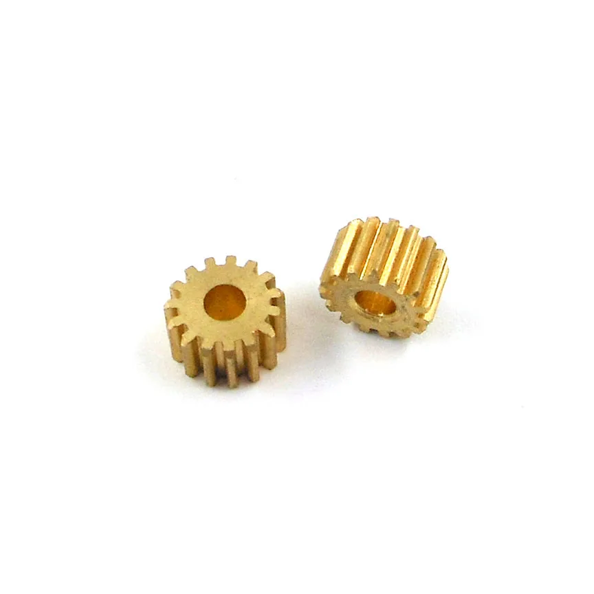 153A Brass Gear Motor Shaft Gear 15 Tooth 0.5M Toys Accessories Fitting 3mm Shaft Hole 8.5mm Pinion Gears