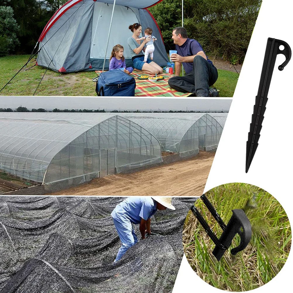 Picchetti Da Terra In Acciaio Zincato 30,5 Cm - Confezione Da 6 Ancoraggi A U Per Tende, Trampolini E Giardino