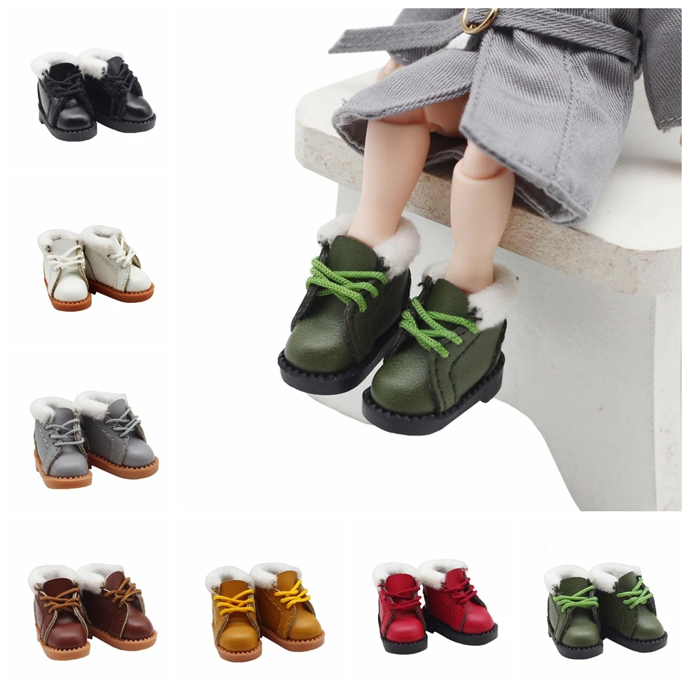 

New OB11 Doll Shoes Accessories PU Boots Suitable for Obitsu11/DOD/GSC/Clay Head Doll Fashion Boots for 1/12 BJD Dolls