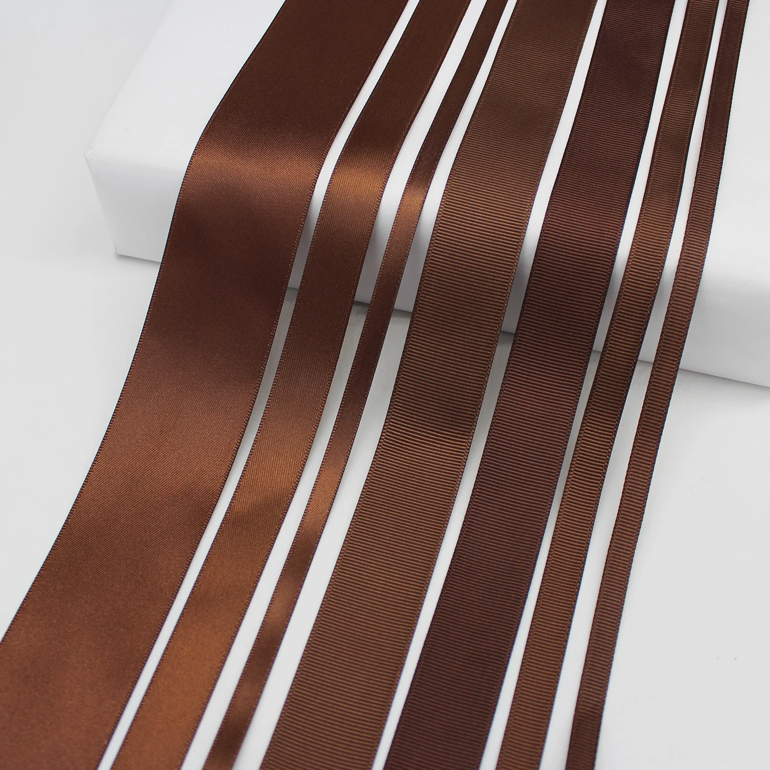 5 Yards/Lot Brown Color Satin Grosgrain Ribbon DIY Wedding Gift Wrapping  Decoration Hairbow Crafts 6-38mm - AliExpress