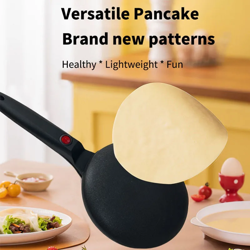 Electric Crepe Maker Machine Pancake Baking Pan Cake Household Waffle Machine Non-Stick Griddle Chinese Spring Roll Cooking 2