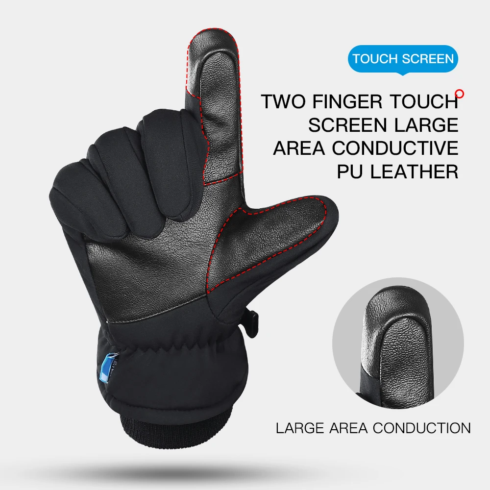 Ski Gloves Snowboard Gloves Ultralight Waterproof Winter Sonw Warm Fleece Motorcycle Snowmobile Riding Gloves 4