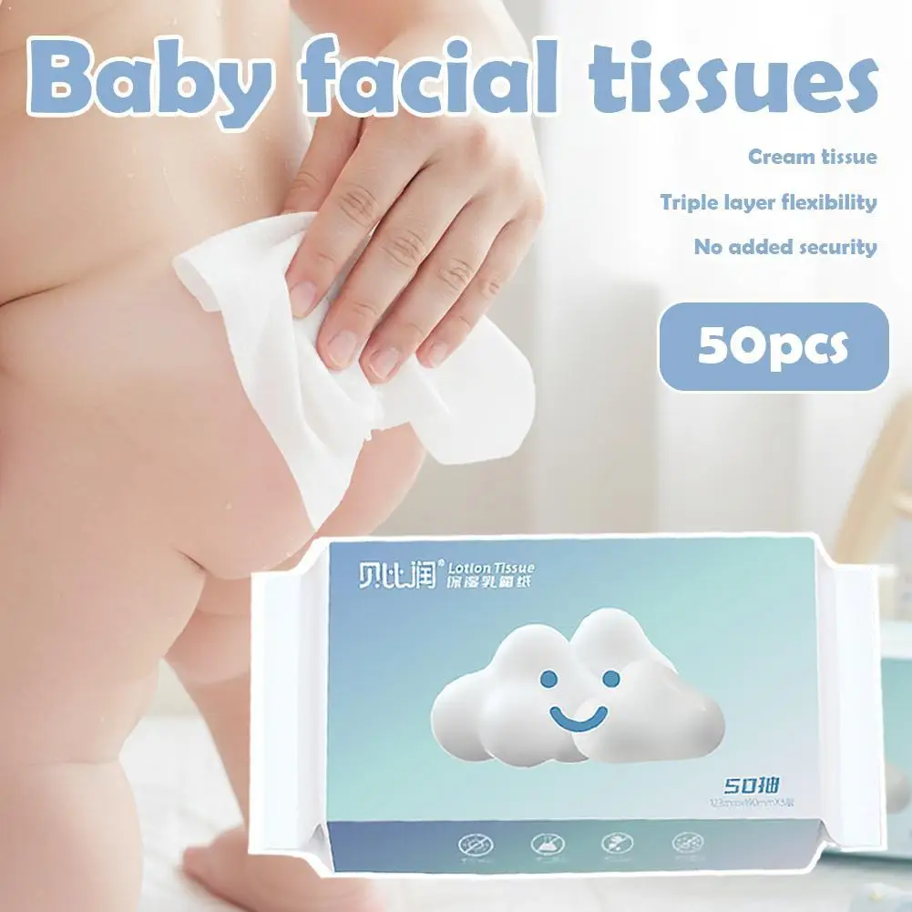 Baby Moisturizing Paper Towels Cloud Soft Wipes Creamy Baby Tissue Soft Lotion Paper Face Wash Towels for Infants And Babies