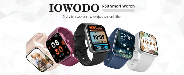 IOWODO-Montre intelligente Full Touch HD, appel Bluetooth