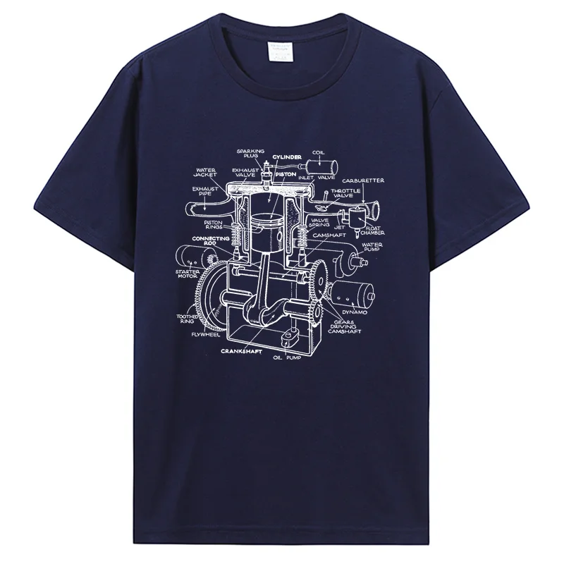 Mécanicien voiture moteur pièce amant Mucle voiture T-Shirt hommes mode vêtements Carguy graphique T-Shirt haut Huband papa_voghion.com