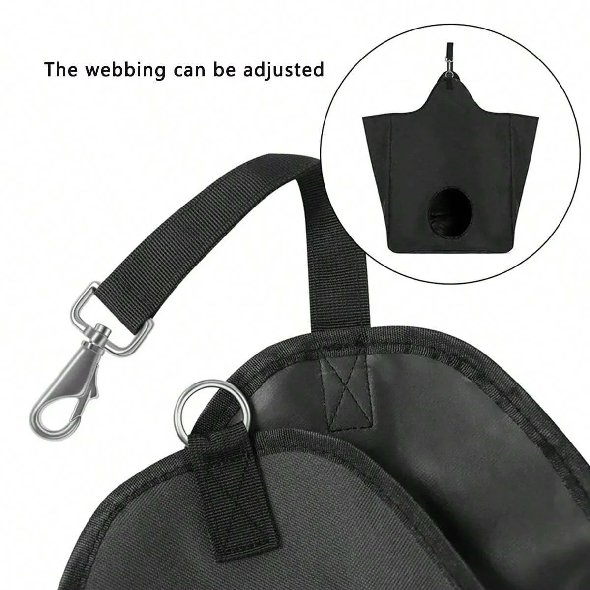 1pc-Large capacity horse hay bag, horse slow feeding tote bag, goat hay feed storage bag