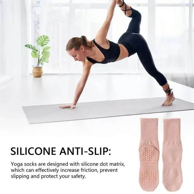 Grippy Socks Pilates Anti-Slip Cushioned Yoga Socks Women's Yoga