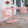 Patio Bistro Set 3 Piece Outdoor, Retro Metal Bistro Table and Chairs Set of 2,Waterproof CafeTable Set for Indoor/Outdoor/Porch 3