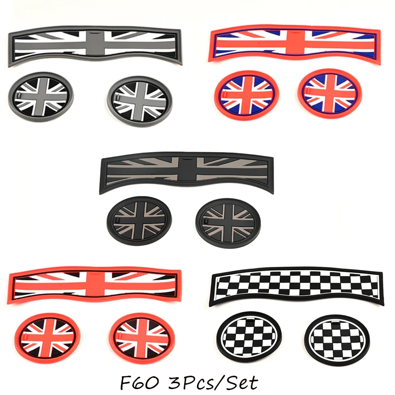 Car Cup Cushion Storage Groove Coaster Non-slip Mat Pad For Mini Cooper S JCW Clubman F54 F55 F56 F60 Countryman