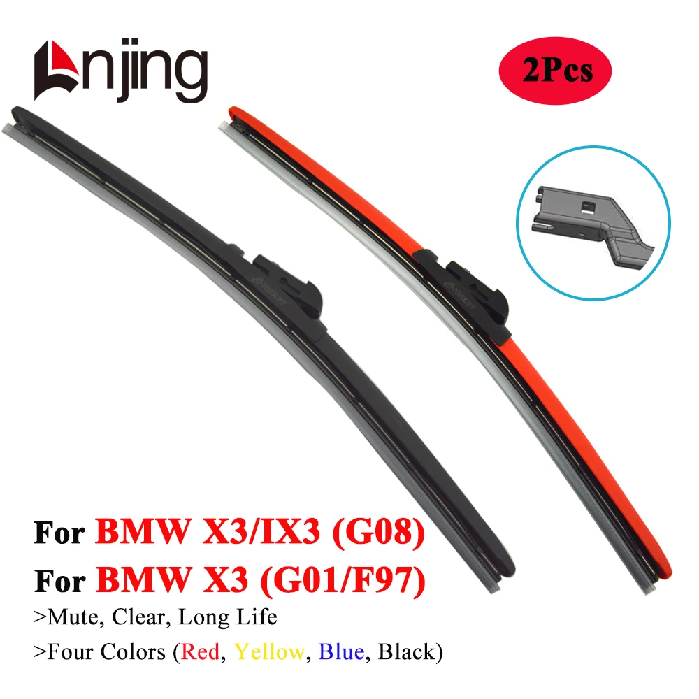 LNJING Colorful Wiper Blade For BMW X3 IX3 F97 G01 G08 SUV Xdrive