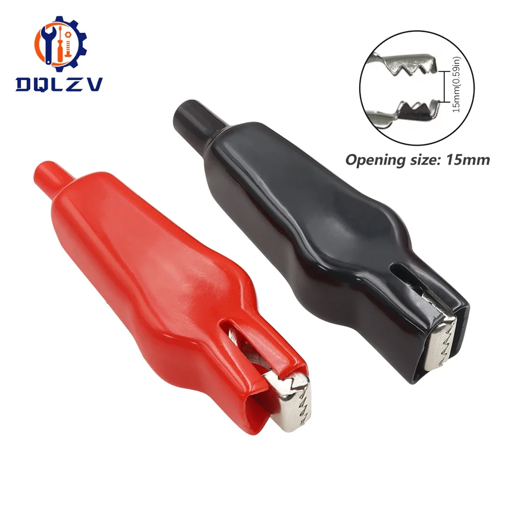 20A Alligator Clips Double-end USB Charging Battery Crocodile Clips for Electrical Jumper Wire Test Clip Red Black 2PCS alligator clips test clip alligator clip adapter