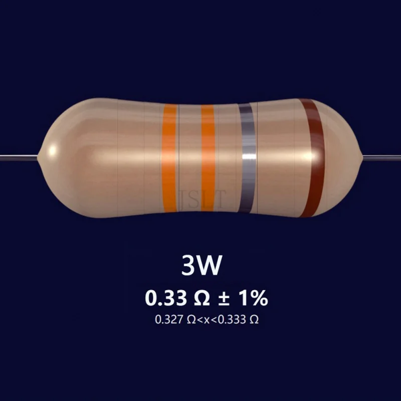 

Ready stock* 10pcs 3W 1% 0.33 OHM 0.33Ω metal film resistor 3W resistord