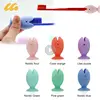 Standing Toothbrush Holder With Suction Cup Portable Tooth Brush Cap Cover Multifunction Fish Shape Silicone Toothbrush Hanger 1