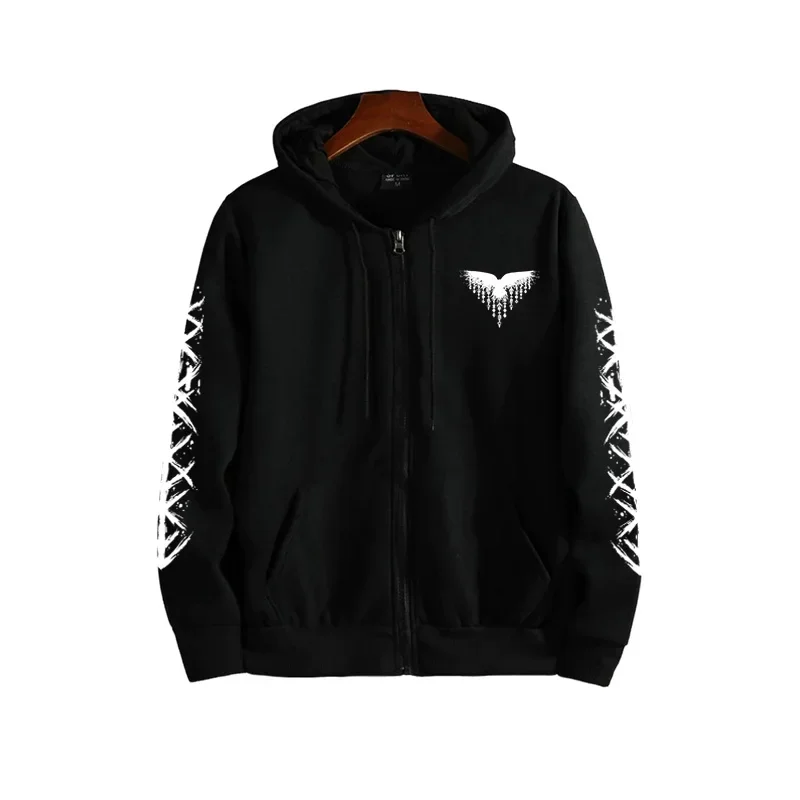 Mens Autumn Winter Hooded Sweatshirts Casual Zipper Coat