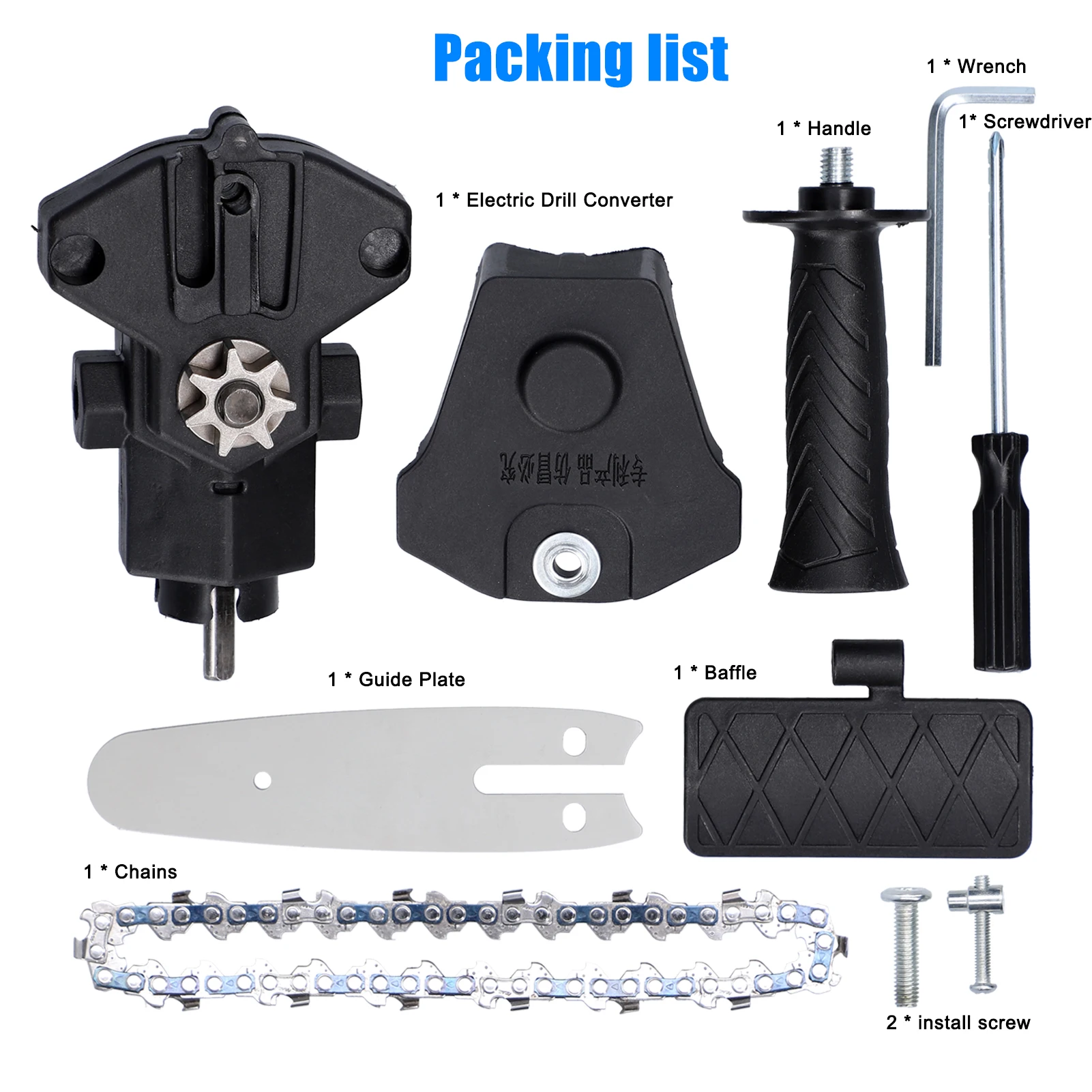4 6 Inch Electric Drill Modified To Electric Chainsaw Attachment Chainsaws Accessory Drill Converter Adapter,electric chainsaw,electric saw,chain saw converter bracket