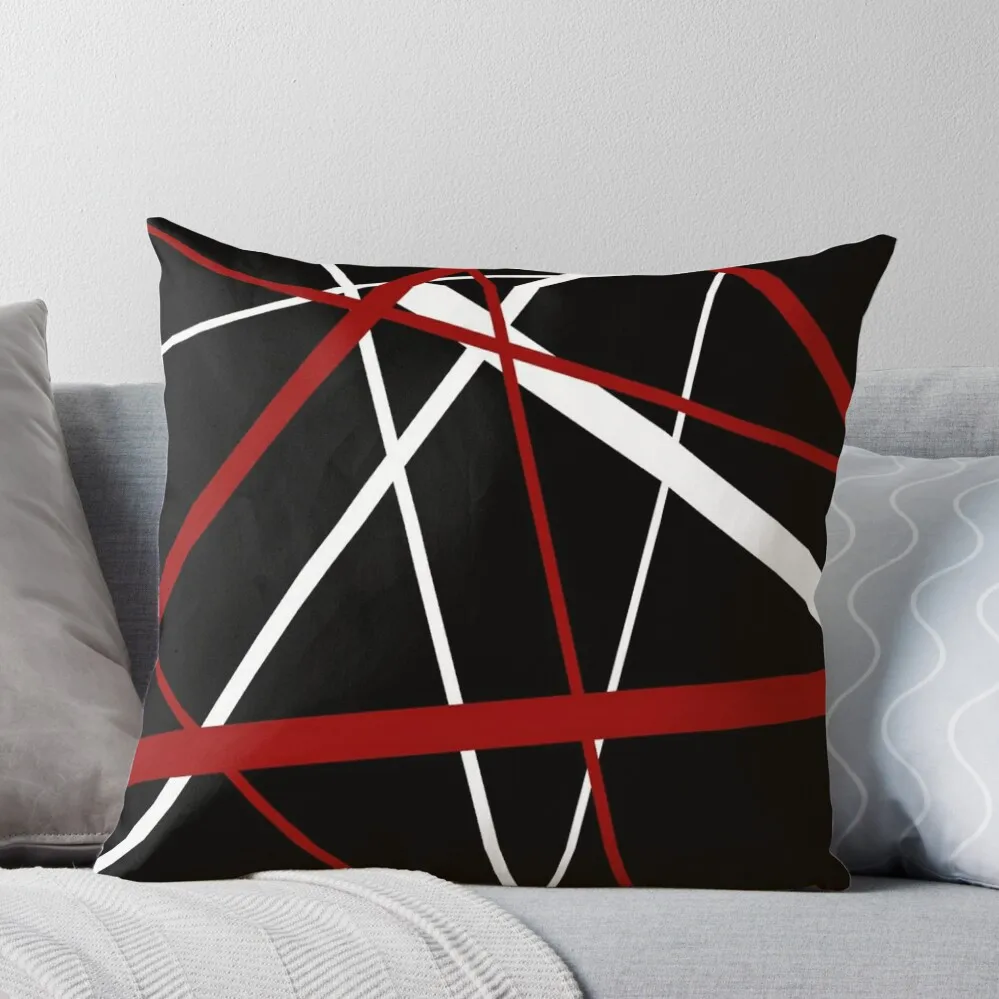 

Красно-белые полоски на черном фоне, декоративная подушка на заказ, предметы для украшения комнаты