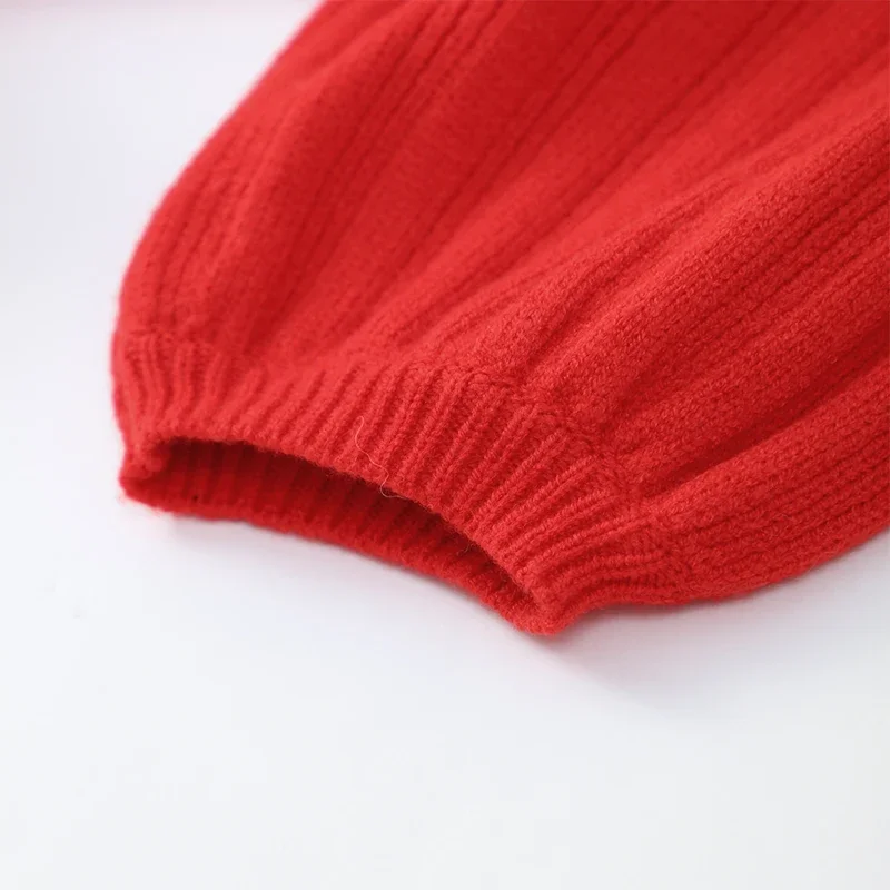 V-Neck Knit Contrast Long Dress Women Hollow Out Lapel Fashion High Waist Elegant Party Dress Knitwear Ladies Maxi Dress