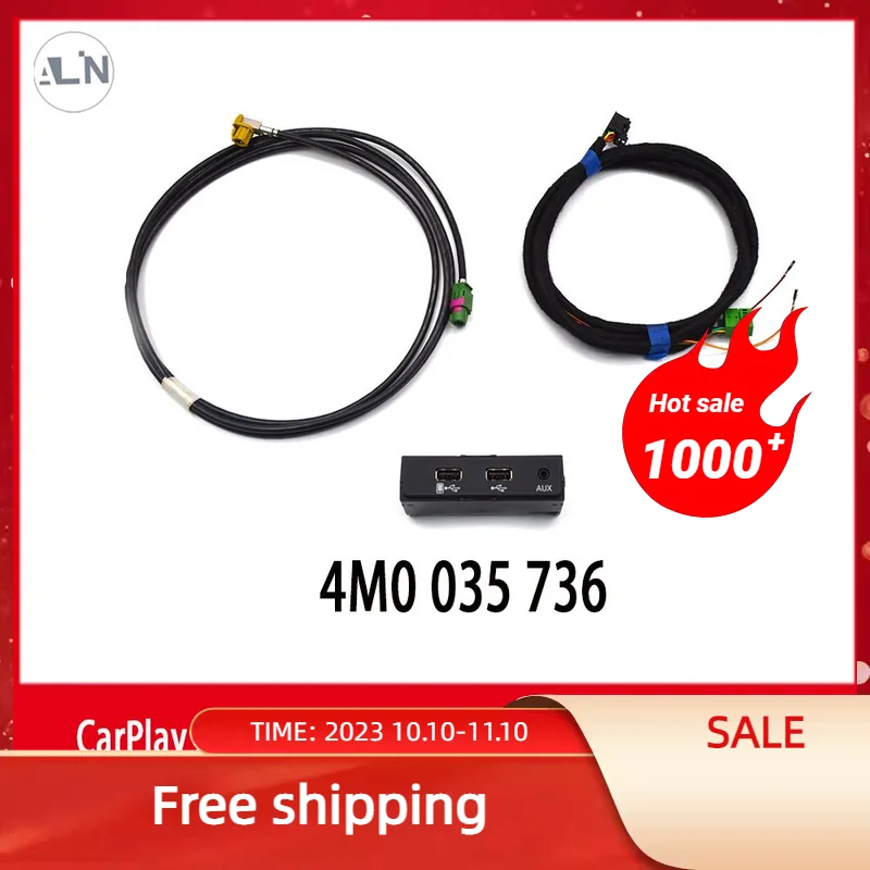 

For A4 A5 B9 Q5 Q7 FY Audio CarPlay AMI USB Music Smartphone Interface AUX Plug Cable Wire Harness 4M0 035 736 4M0035736