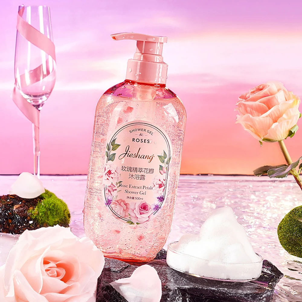 Rose Petal Shower Gel Moisturizing Jasmine Tender Smooth Whitening Body Wash Body Care Oil Control Refreshing Skin Care