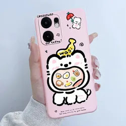 Floral Girl Design Soft Matte Silicone Back Cover for Oppo Reno13 F 4G (FEN-TGFEN0601)