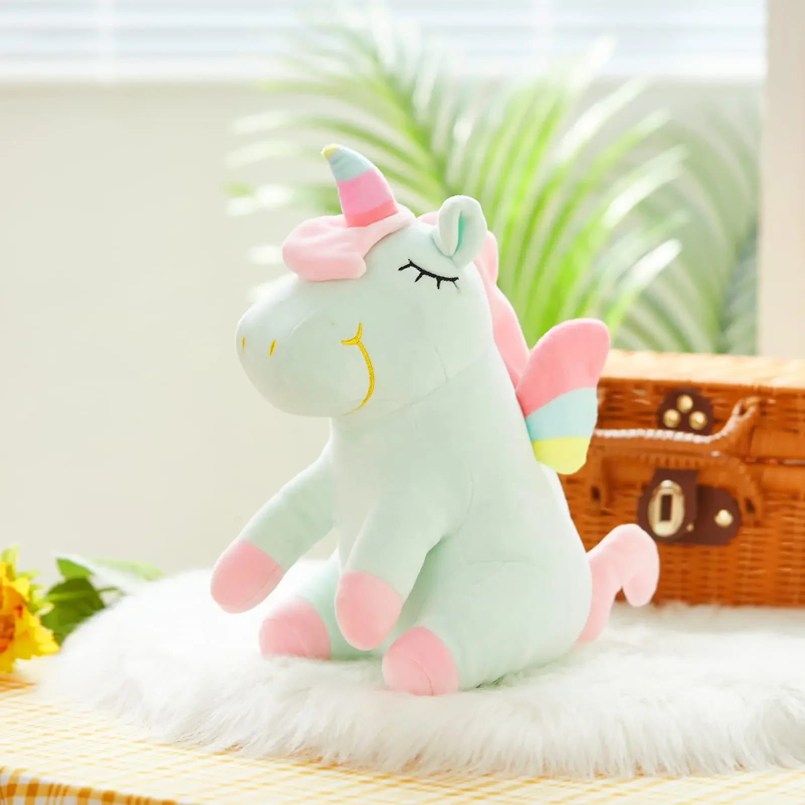 30cm LED Light Musical Unicorn Plush Toy for Girls Birthday Gift