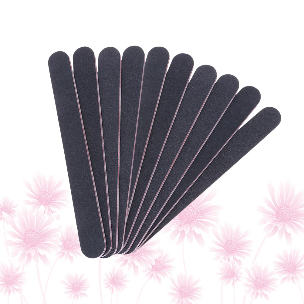 

20Pcs Manicure Tool Double Sided Nail Files Black Sand EVA Nail Buffers Nail Polishing Grinding Black