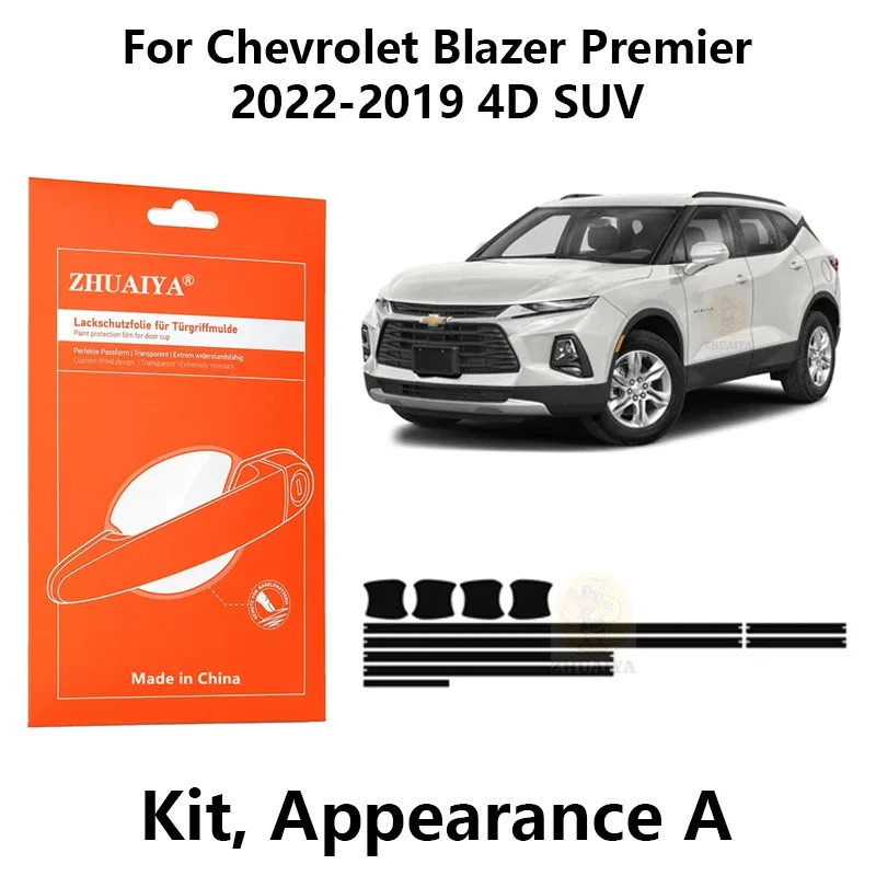 

Защитная пленка ZHUAIYA для красок дверной ручки, защитная пленка из ТПУ для Chevrolet Blazer Premier 2022-2019 4D SUV