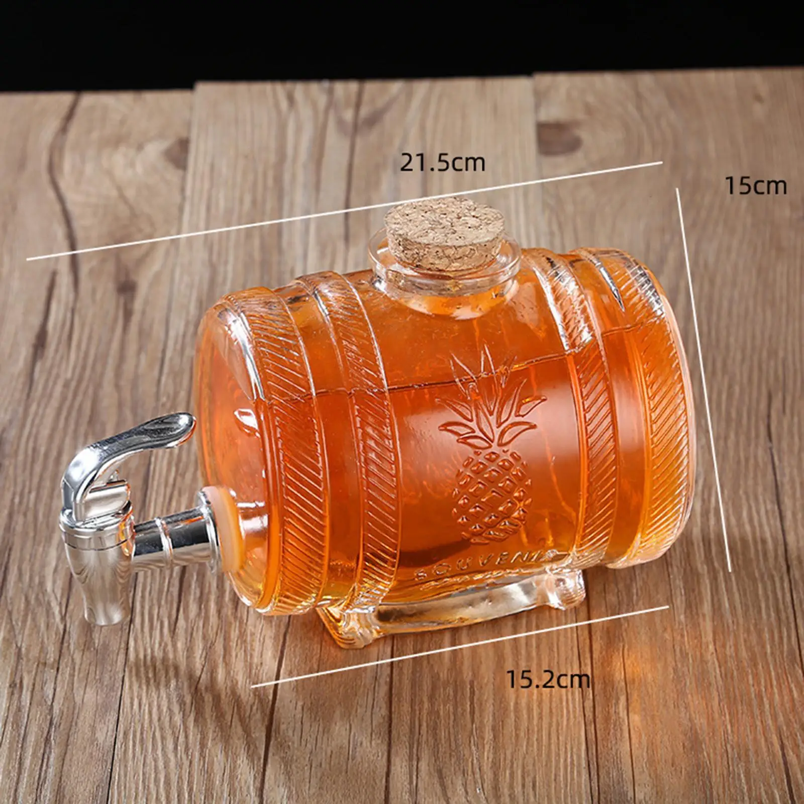 Glass Beverage Dispenser Jar Glassware Pitcher for Kombucha Wine Holeless Holeless