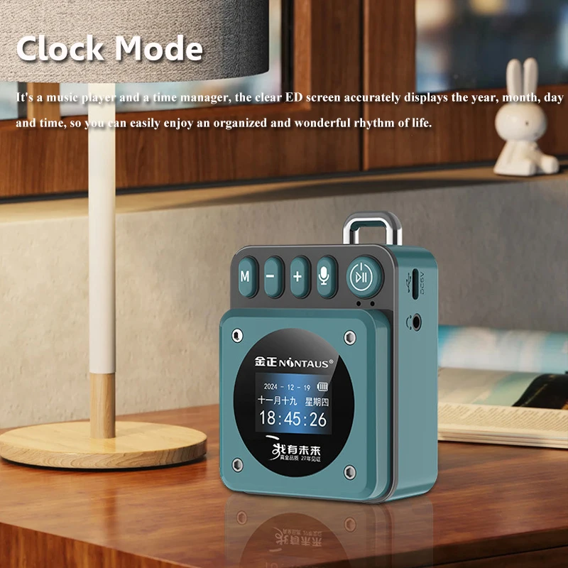 Mini Portable Bluetooth Speaker Lyrics Display Heavy Bass Soundbar Handsfree Call MP3 Music Player Recorder Bluetooth Download