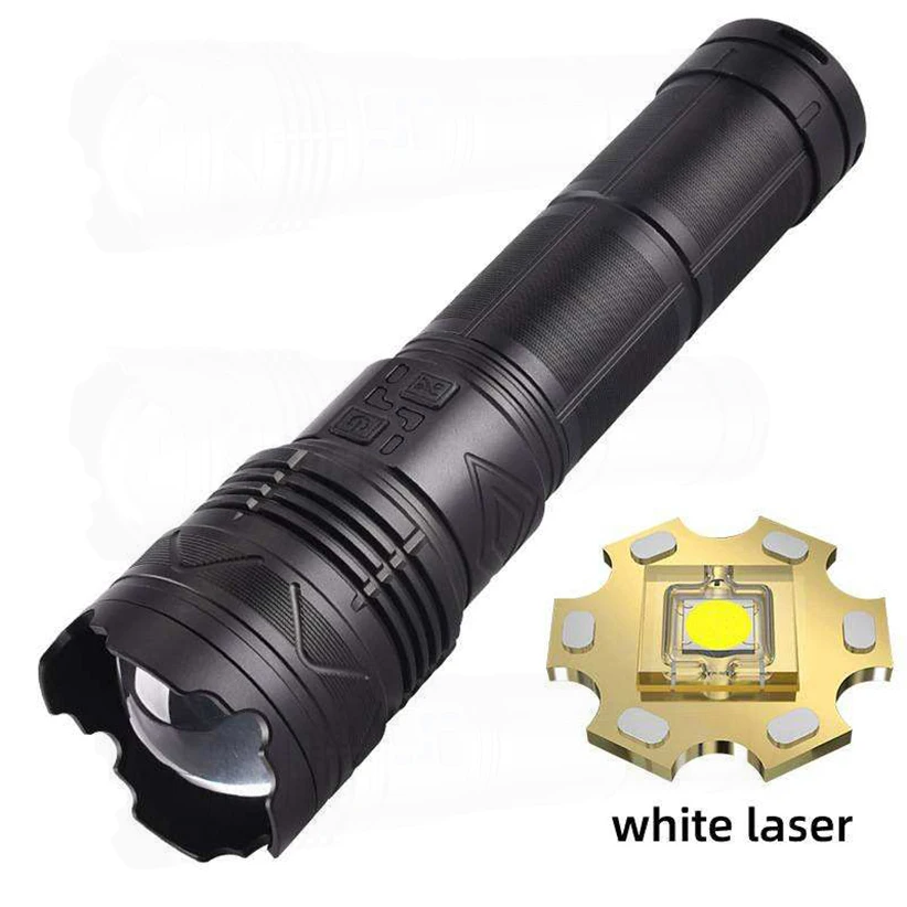 

High Strong Power Flashlights Leds Tactical Emergency Spotlights Zoom Telescopic Built-in Battery USB Rechargeable Camping Torch
