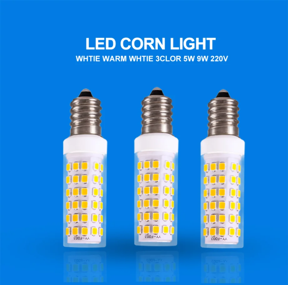 YzzKoo LED Bulb 3W 5W 7W G4 G9 E14 LED Lamp AC 220V LED Corn Bulb SMD2835 360 Beam Angle Replace Halogen Chandelier Lights