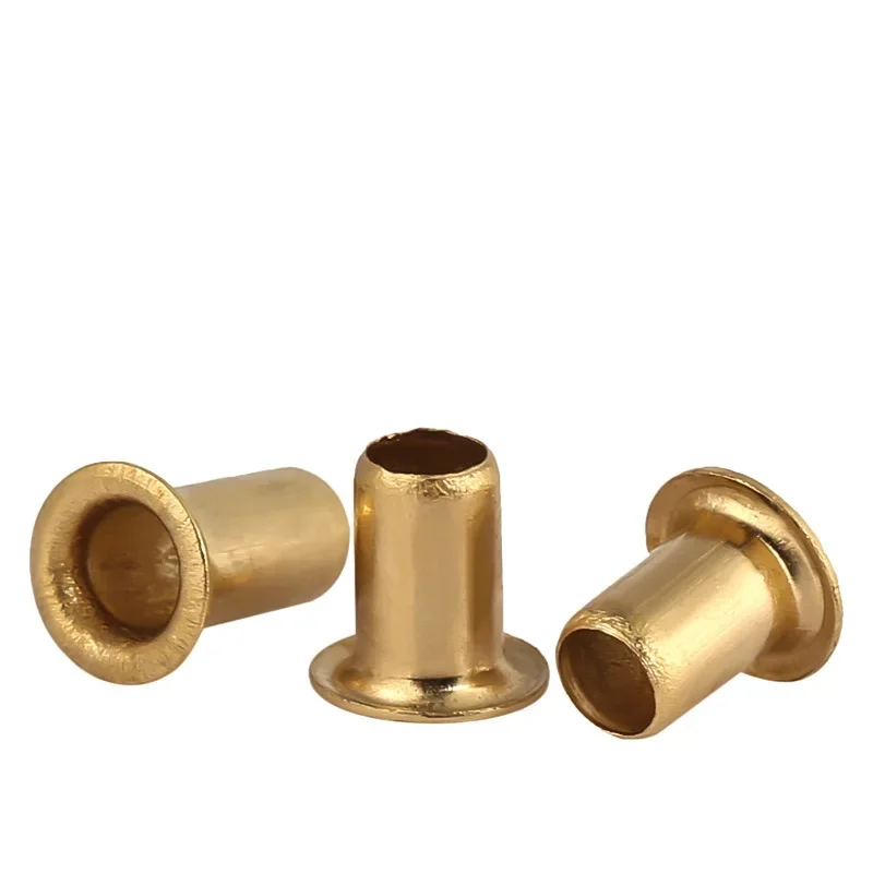 M0.9~M2.3 Copper Brass Tubular Through Hole Button Hollow Rivets ...