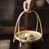 Rattan Woven Basket Vegetable Fruit Storage Snack Organizer Bamboo Weaving Small Basket Mlti-layer Weaving Basket Kitchen Decor 3
