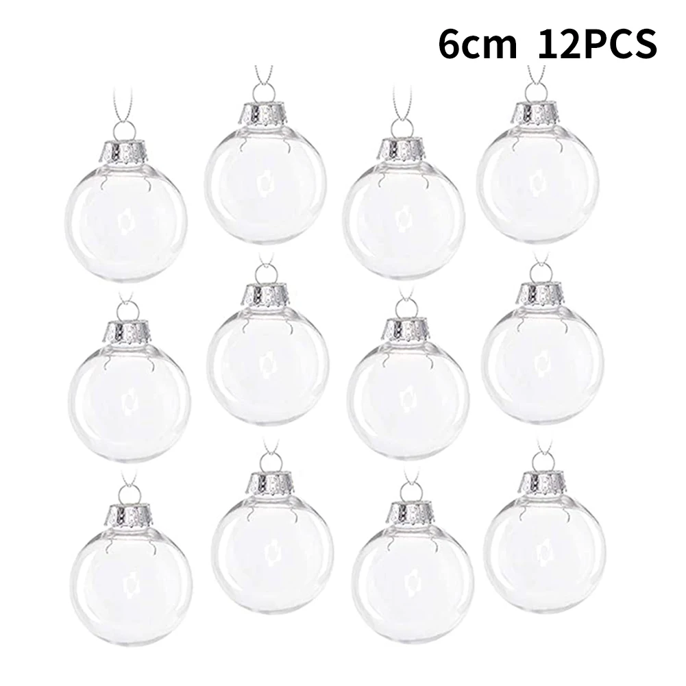 20 Pack 4-inch Clear Plastic Fillable Ornaments Ball, For Christmas,  Wedding, Party, Home Decor