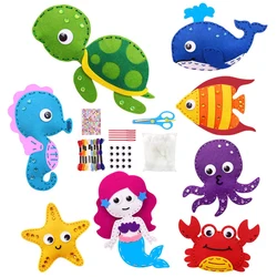 Woodland Creatures DIY Sewing Kit for Kids - Crafting Fun with Felt Plush Animals (8pcs)