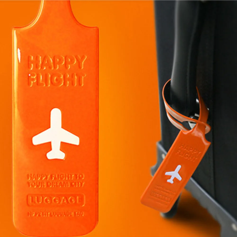 

1PC Portable Plastic Luggage Tag Suitcase Identifier Label Baggage Boarding Bag Tag Name ID Address Holder Travel Accessories