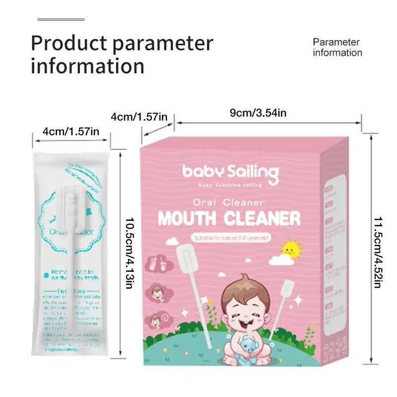 Baby Gauze Tongue Cleaner 30pcs One-Time Baby Toothbrush Portable Oral Tongue Gauze Gum Cleaner Flexible Toothbrush baby toothbrush baby teeth cleaning tool