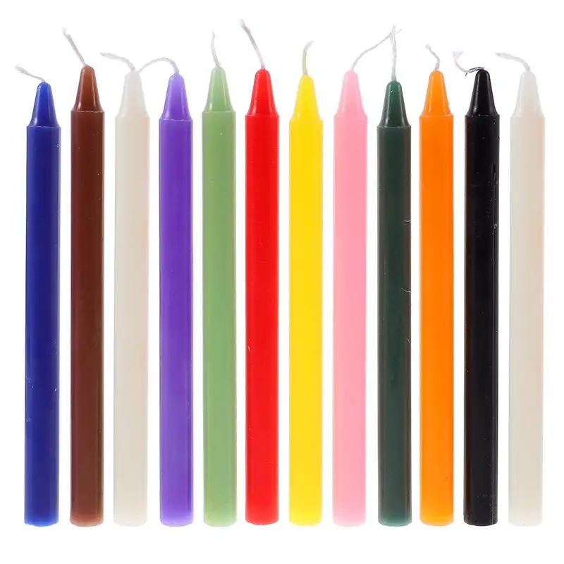 12pcs-16cm-Colored-Candles-Great-For-Casting-Chimes-Rituals-Spells ...