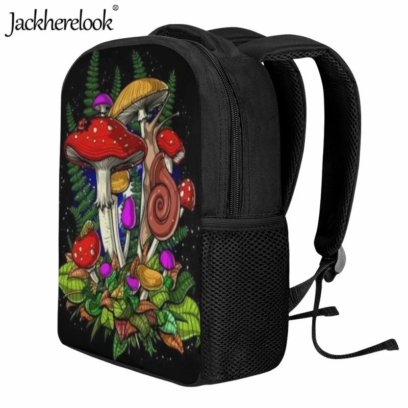 Jackherelook umění psychedelické houba tisk škola brašna dětské móda nový horké bookbags praktický batoh pro mateřská škola