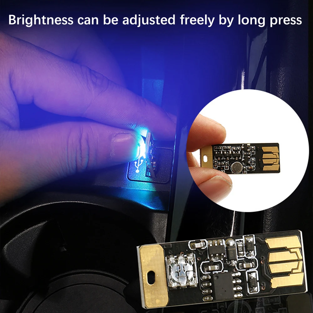 Auto Innen USB LED Atmosphäre Dekorative Licht Musik Einstellung  Beleuchtung Stecker und Spielen Decor Lampe Voice Control 7 Farben Ändern