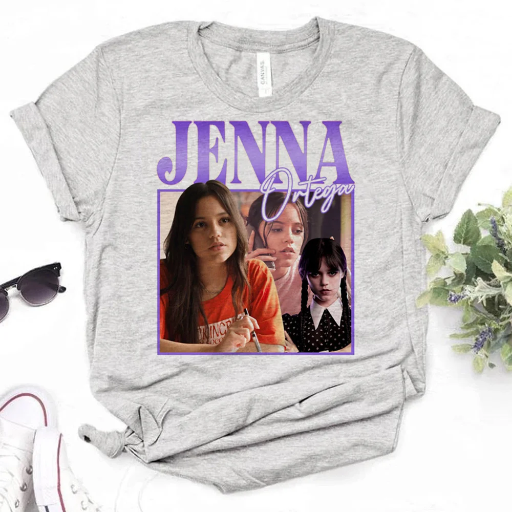 

Футболка Jenna Ortega женская с японским дизайном манга, уличная одежда с графическим принтом