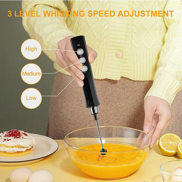 Portable Rechargeable Electric Milk Frother Foam Maker Handheld Foamer High  Speeds Drink Mixer Coffee Frothing Wand whisk - AliExpress