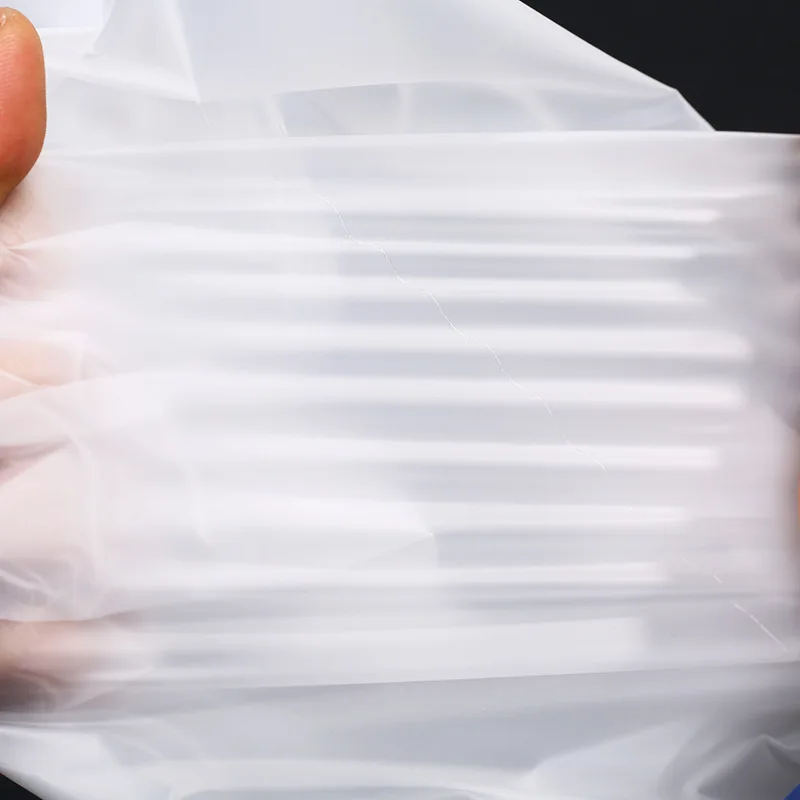 StoBag 50pcs Frosted Clothes Packaging Zipper Bags Transparent Plastic Warning Words Sealed Storage Reusable Ziplock Wholesale 4