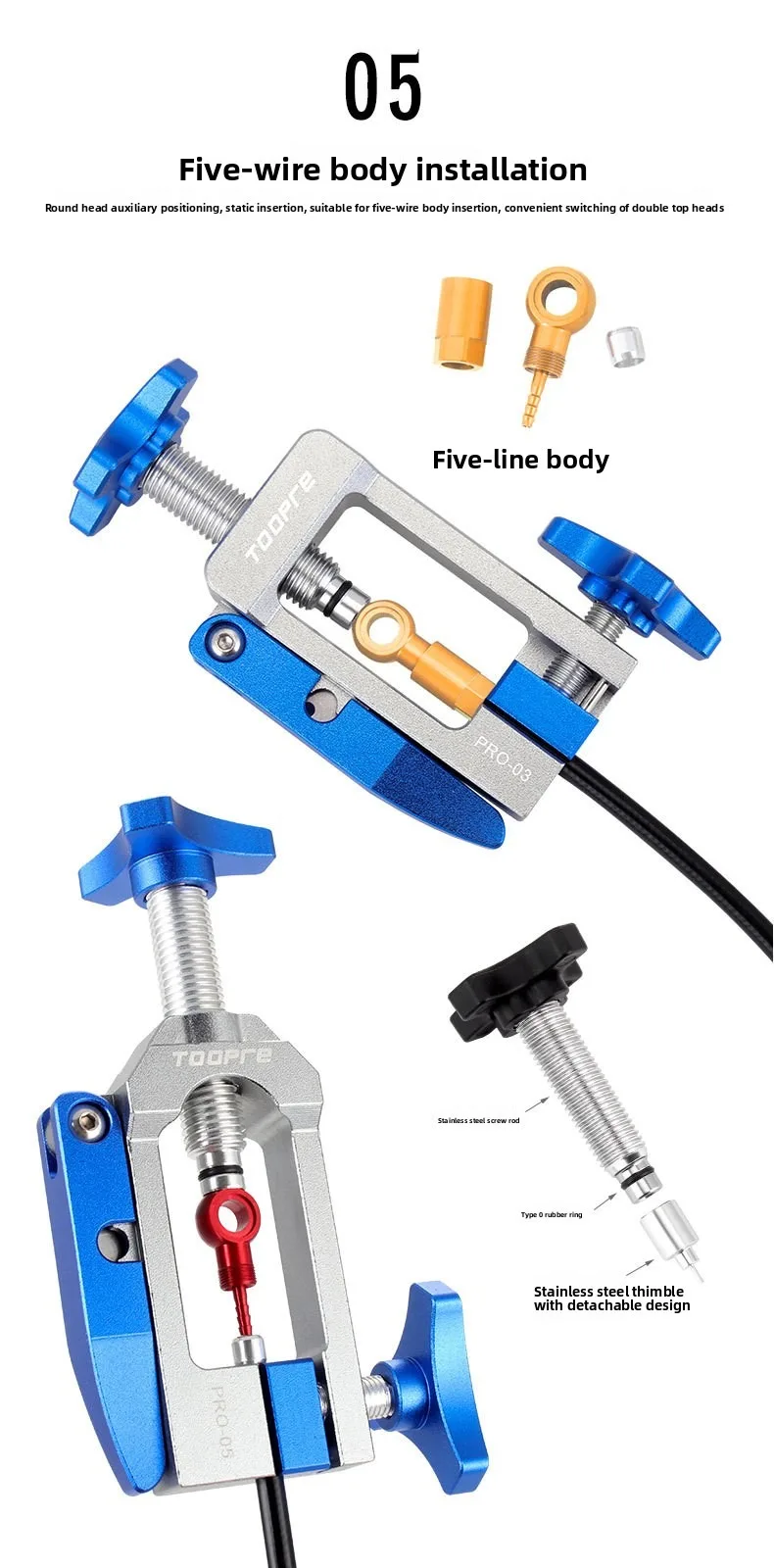 Hydraulischer Scheibenbremsenschlauchschneider, multifunktionales Fahrrad-Ölnadel-Installationswerkzeug, universell, einfache Bedienung – Detail 13