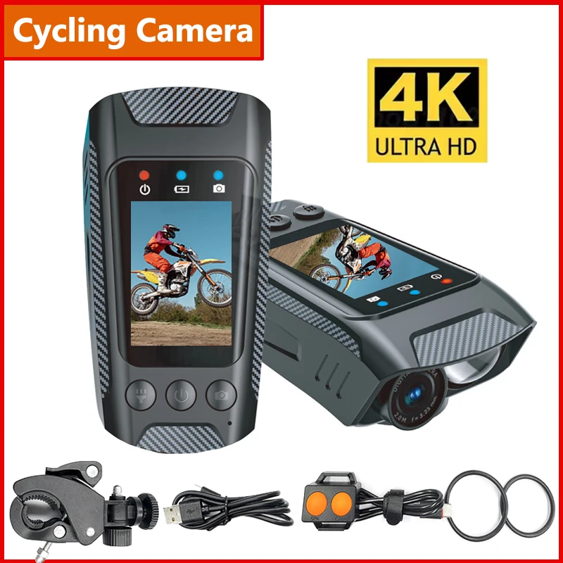 4K 60fps Action Camera Bike Motorcycle Helmet Camera 1080P Outdoor Sport Cam Multifunction DV WiFi Bicycle Driver Recorder