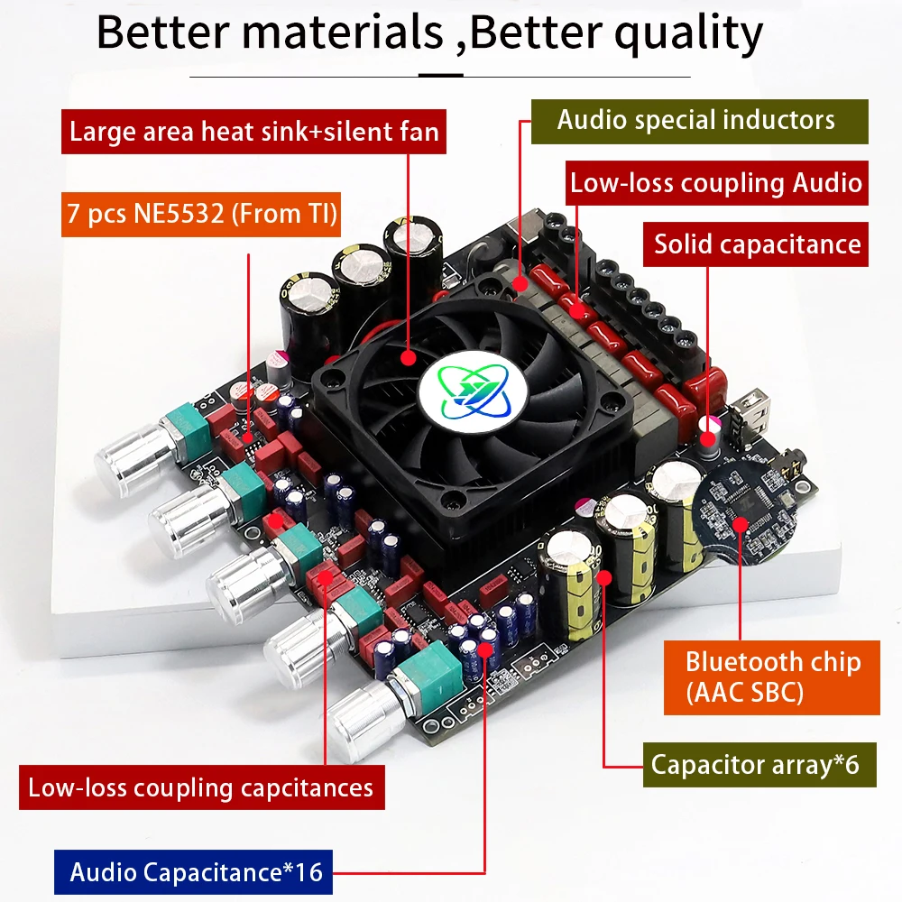 AS21HPA Bluetooth Digital Sound Amplifier Board 2.1Channel Dual