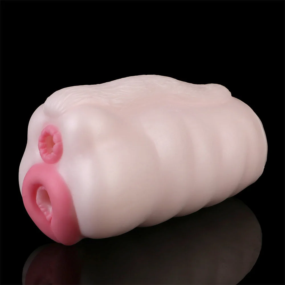 GEEBA Furry Pink Siliocne Male Masturbator Realistic Vagina Man's Onahole Pocket Pussy Masturbation Sleeve Adult Sex Toys Shop