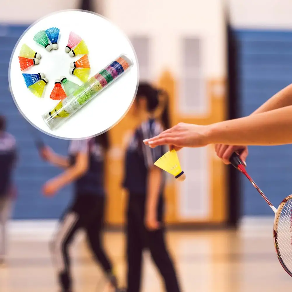 

Colored Badminton 1 Set Resilient Reusable Unbreakable Bounce Easily Kids Badminton Badminton Use